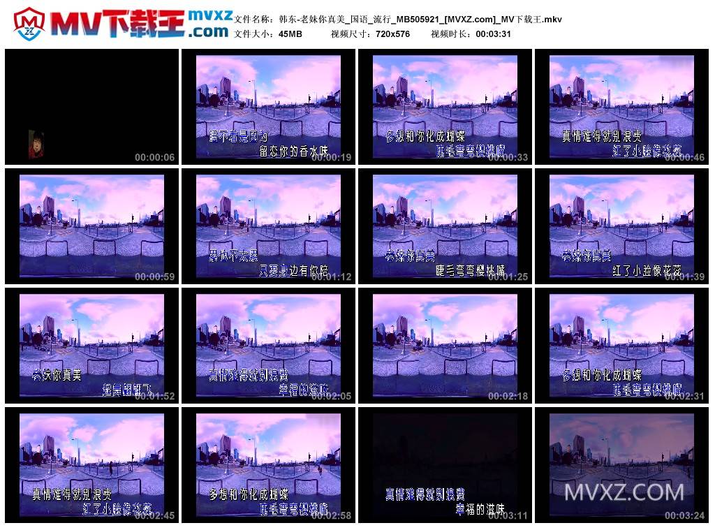 韩东-老妹你真美_国语_流行_MB505921